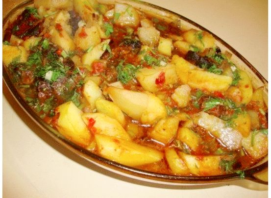 Оджахури - рецепт с овощами